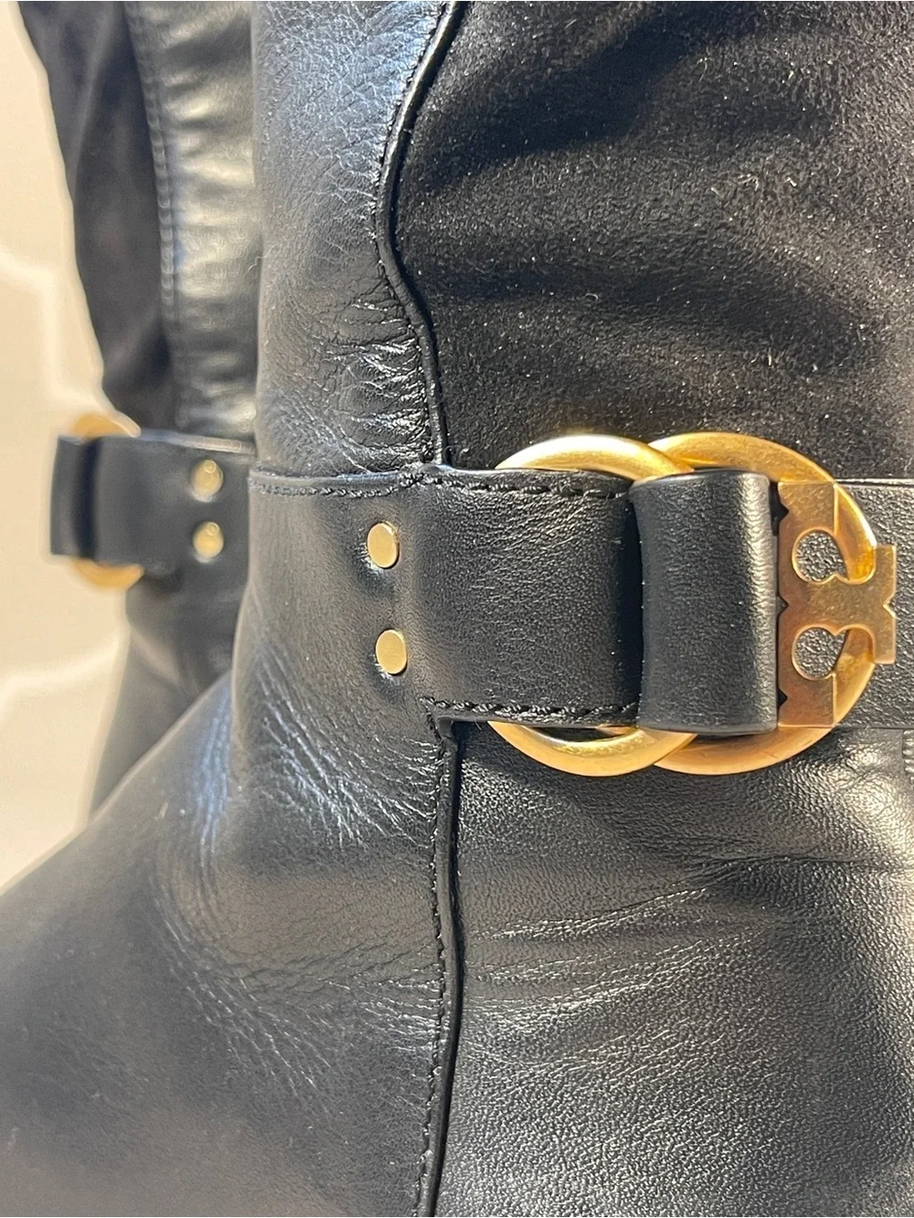 Tory Burch Marsden Leather & Fabric Over-the-Knee Riding Boots Size 6
